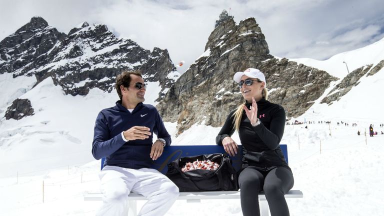 Lindsey Vonn and Roger Federer (Photo: Lindt)