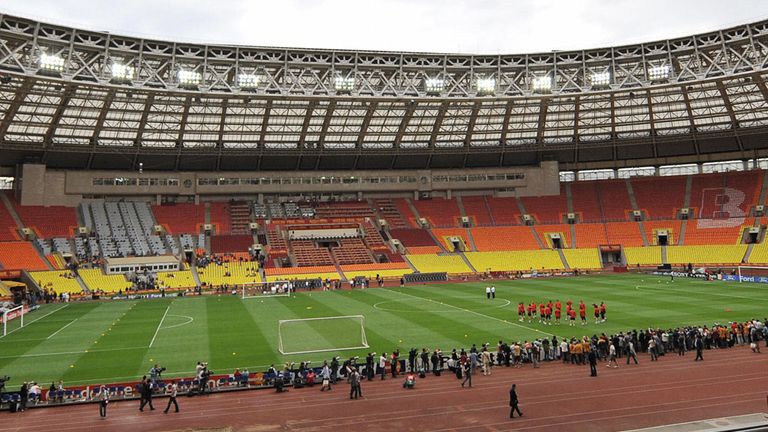 The Luzhniki Stadium in Moscow - chosen to host the 2018 World Cup final