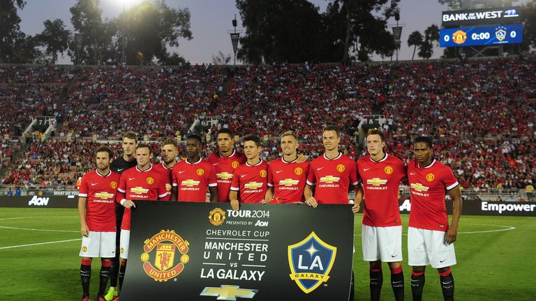 Manchester United's starting line-up against Los Angeles Galaxy, friendly