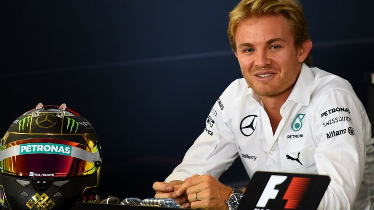 Nico Rosberg with his World Cup-special helmet ahead of the German GP