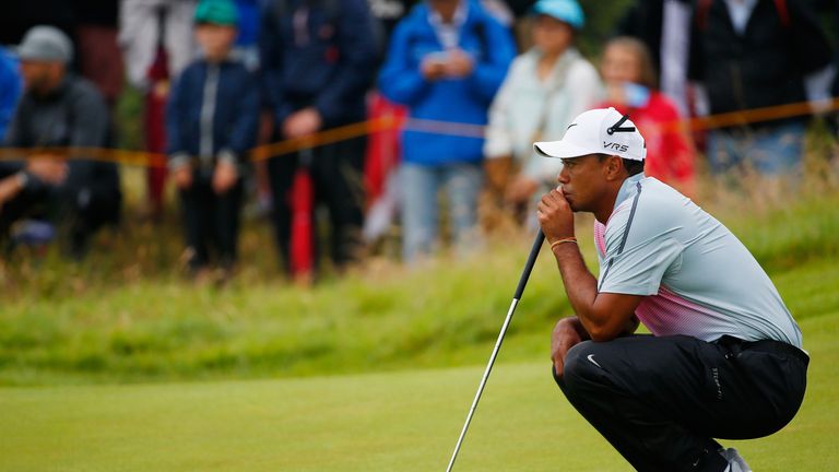 Tiger Woods also started on the 10th and managed to birdie the par five