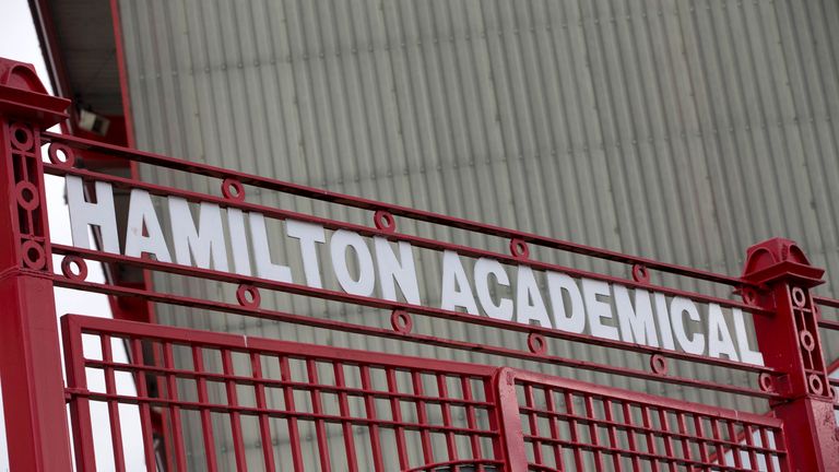 General view of Hamilton Accies ground at the Fourth Round William Hill Scottish Cup match at New Douglas Park, Hamilton. 