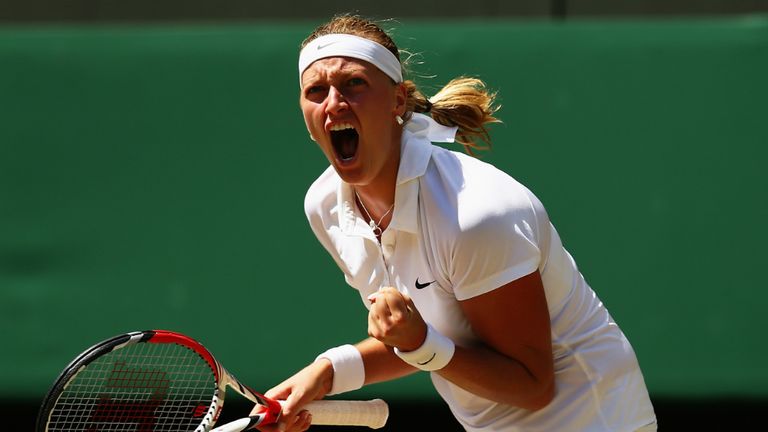 And there were two more breaks for Kvitova as she raced into the final with a 6-1 second-set success
