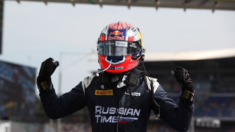 Mitch Evans: Celebrates victory (GP2 Series Media)