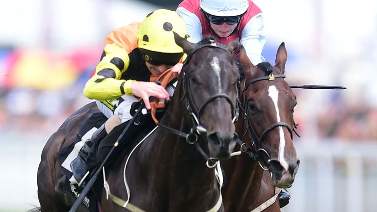Donny Rover (second right) ridden by Andrew Mullen wins the Fairmont Stakes during day three of Glorious Goodwood at Goodwood Racecourse, West Sussex.