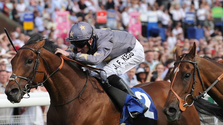 Gabrial's King ridden by Daniel Tudhope wins the John Smith's Stayers' Stakes during the 55th John Smith's Cup day at York.