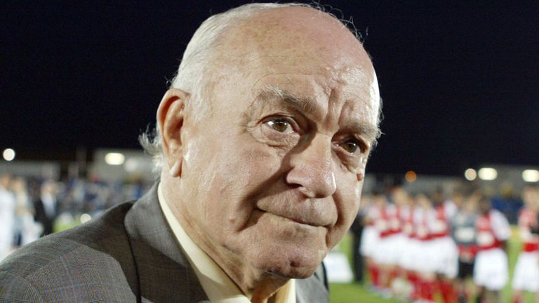 The legendary Alfredo Di Stefano who died in a Madrid hospital on Monday at the age of 88