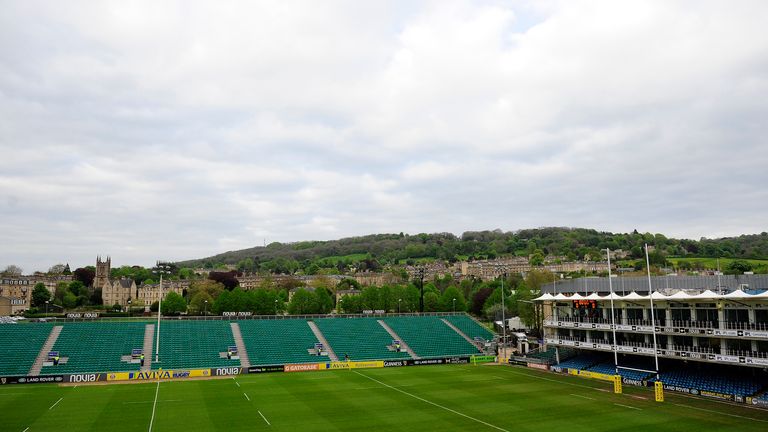 A general view of the Recreation Ground ahead of the Aviva Premiership match between Bath and Northampton Saints 