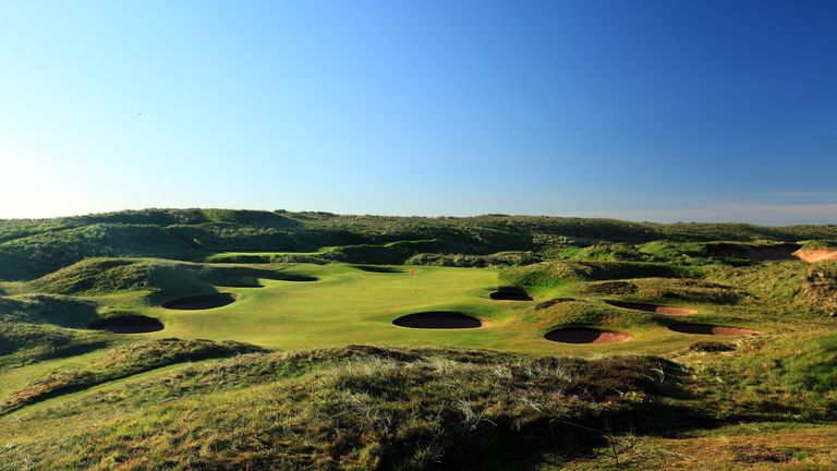 The 147 yards par 3, 8th hole 'Ridge' at Royal Aberdeen Golf Club on May 12, 2011 in Aberdeen, Scotland.  (Photo by David Can