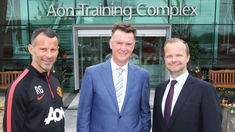 Ryan Giggs, Louis Van Gaal and Ed Woodward