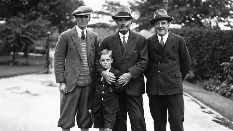 Sandy (Alex) Herd with his two sons Robert and Alec, and grandson.