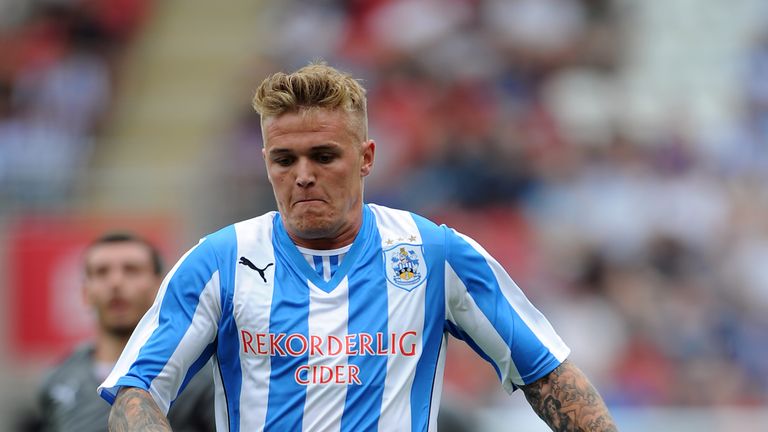 Danny Ward of Huddersfield Town in action during the pre season friendly match between Rotherham United and Huddersfield Town