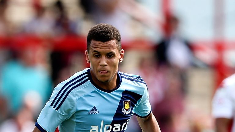 STEVENAGE, ENGLAND - JULY 12: Ravel Morrison of West Ham in action during the Pre Season Friendly match between Stevenage and West Ham United at The Lamex 