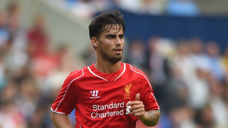 PRESTON, LANCASHIRE - JULY 19:  Suso of Liverpool in action during the pre season friendly match between Preston North End and Liverpool at Deepdale on Jul