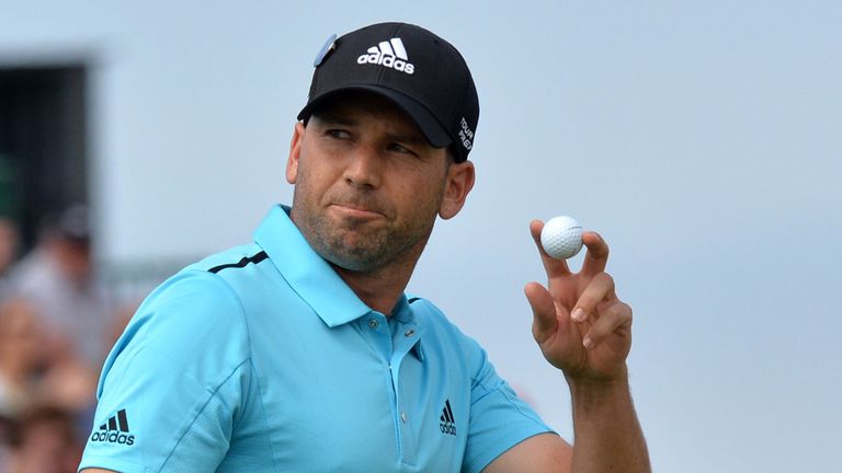 Sergio Garcia birdied three of his first five holes to put some pressure on the leader