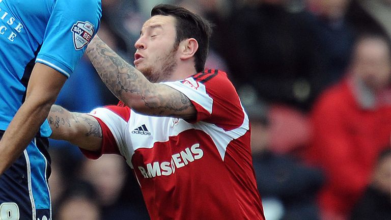 Middlesbrough's Lee Tomlin during the Sky Bet Championship match at the Riverside Stadium, Middlesbrough.