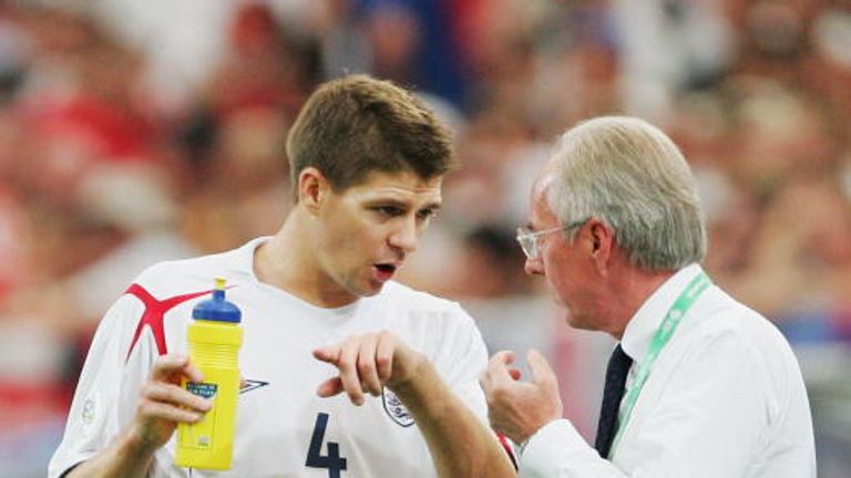 Steven Gerrard: Talks to Sven-Goran Eriksson at the 2006 World Cup.