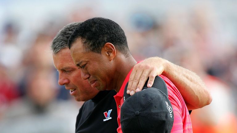 Tiger Woods in tears with his caddy Steve Williams after emotional Hoylake win.