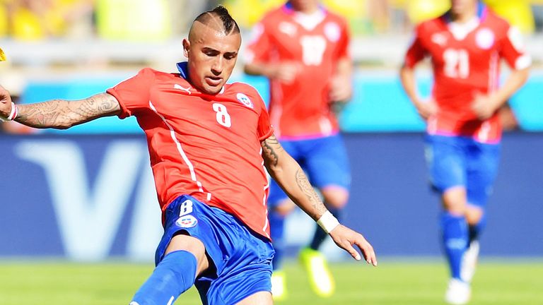 Arturo Vidal: Chile midfielder has been linked with a move to Manchester United