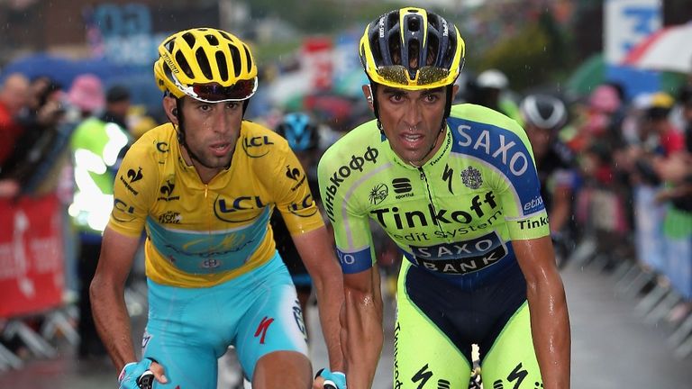 Vincenzo Nibali, Alberto Contador, Tour de France 2014, stage eight