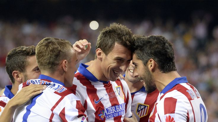 Mario Mandzukic celebrates Super Cup goal against Real Madrid last month