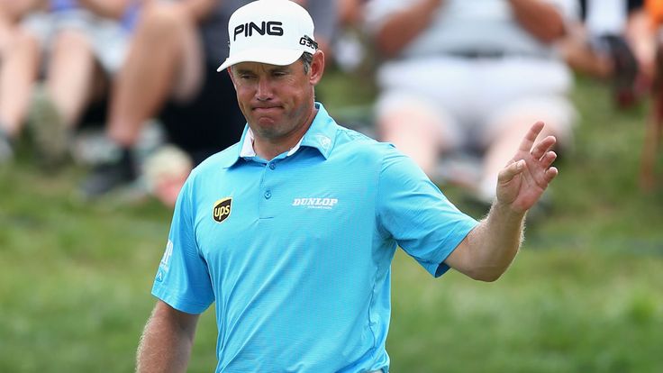 LOUISVILLE, KY - AUGUST 07:  Lee Westwood of England waves during the first round of the 96th PGA Championship at Valhalla Golf Club on August 7, 2014 in L