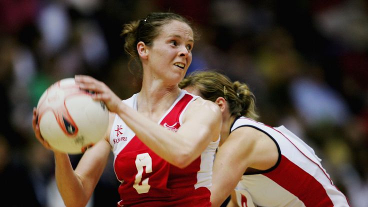 BIRMINGHAM, UNITED KINGDOM - MAY 15:  Karen Atkinson of England holds onto the ball during the International Netball Test Match between England and England