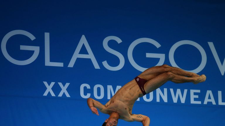 England's Tom Daley during the Diving Men's 10m Platform Final at the Royal Commonwealth Pool in Edinburgh, during the 2014 Glasgow Commonwealth Games. PRE