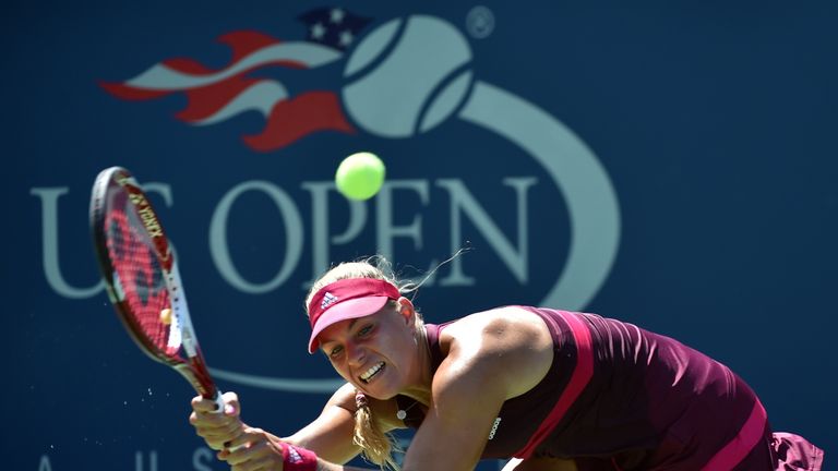 Angelique Kerber returns at the US Open