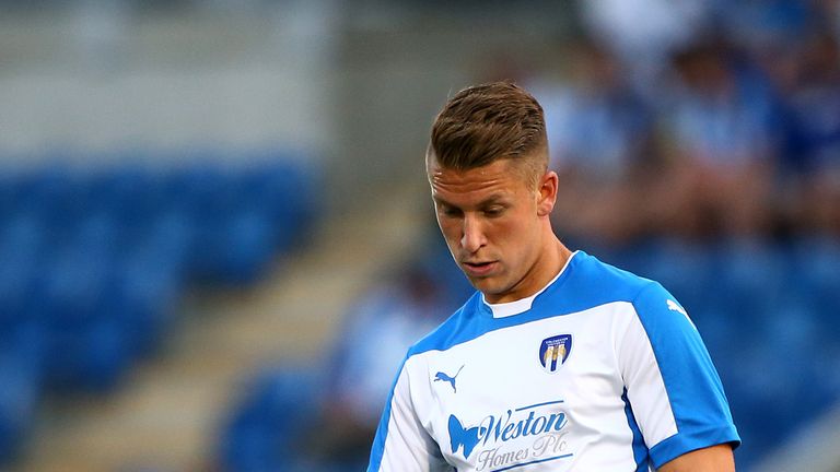 George Moncur of Colchester looks to attack during the Pre Season Friendly match between Colchester United and Ipswich Town 
