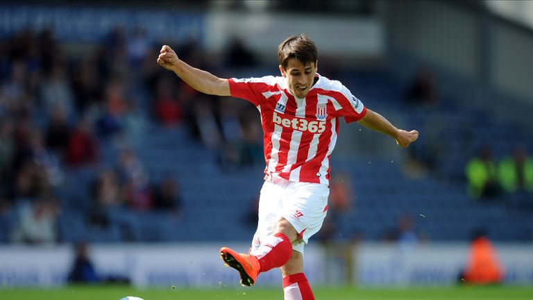 Bojan Krkic of Stoke City scores the equaliser during the pre-season friendly match between Blackburn Rovers and Stoke City.