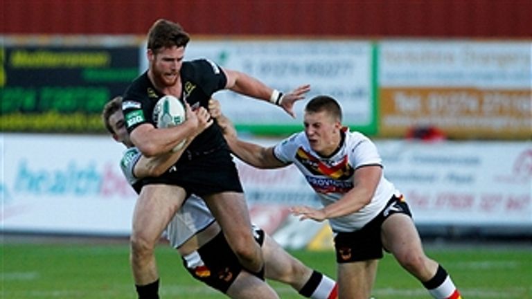 Alex Mellor: The talented young forward, on the right of this picture, has resigned with the Bradford Bulls. 