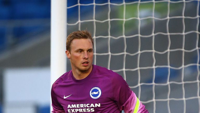 David Stockdale of Brighton during the Pre Season Friendly match between Brighton & Hove Albion and Southampton at The Amex Stadium