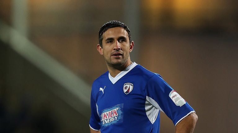 CHESTERFIELD, ENGLAND - JANUARY 12:  Jack Lester of Chesterfield in action during the npower League Two match between Chesterfield and Northampton Town at 