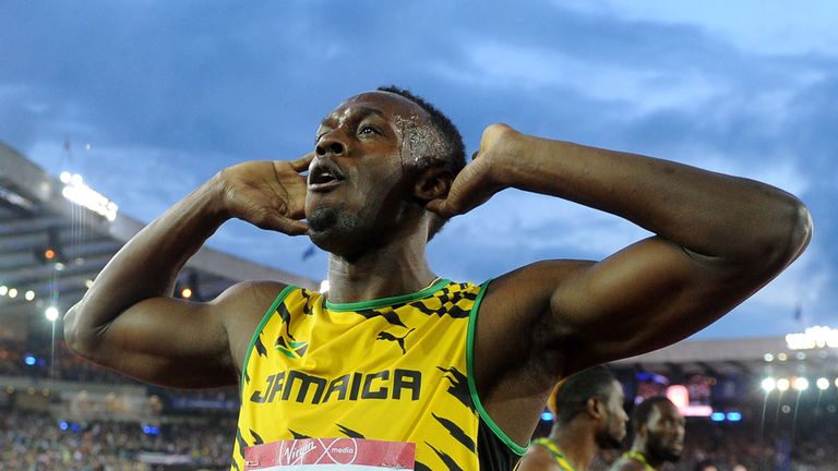 Jamaica's Usain Bolt celebrates winning the Men's 4x100m Relay at Hampden Park, during the 2014 Commonwealth Games in Glasgow.