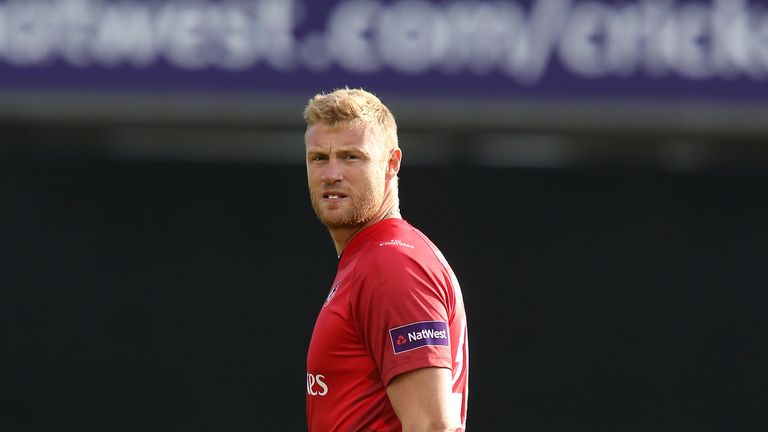 Andrew Flintoff. Lancashire. NatWest T20 Blast finals day. Edgbaston. August 23 2014.