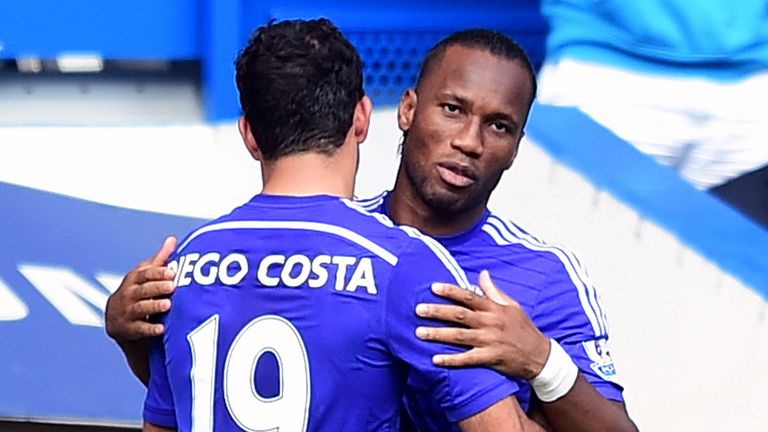 Didier Drogba replaces Diego Costa 