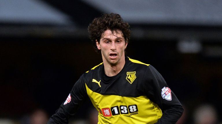 Diego Fabbrini of Watford during the Sky Bet Championship match between Ipswich Town and Watford at Portman Road 