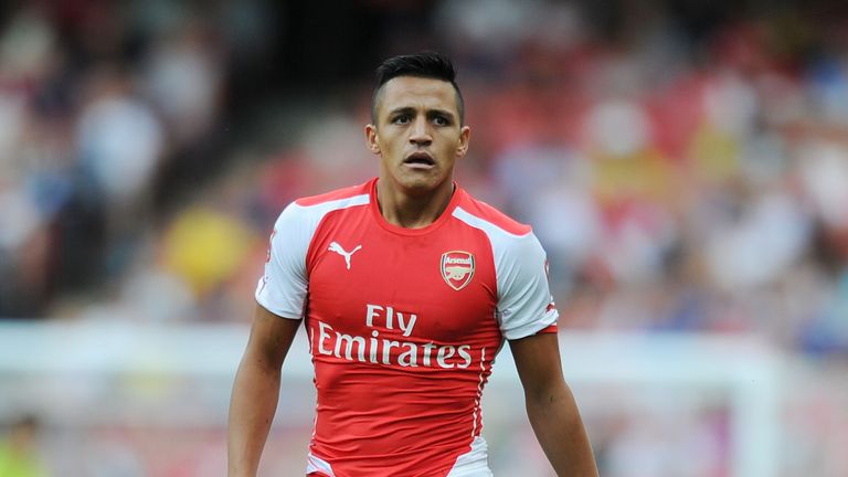 Alexis Sanchez during the match between Arsenal and Benfica