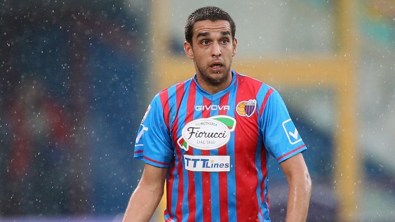 Giuseppe Bellusci of Catania during the Serie A match between v Parma FC