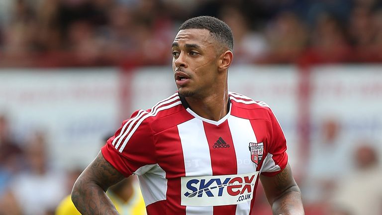 Andre Grey of Brentford in action during the Pre Season Friendly match between Brentford and Crystal Palace at Griffin Park.