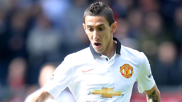 Manchester United's Angel Di Maria during the Barclays Premier League match at Turf Moor, Burnley.