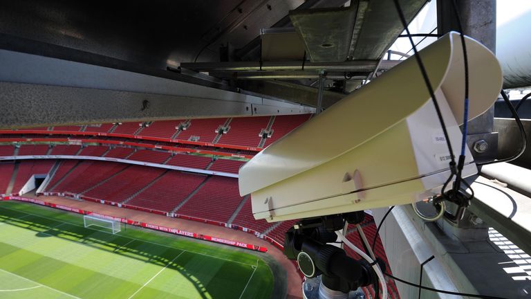 LONDON, ENGLAND - AUGUST 08: during a Goal Decision System Media Event at the Emirates Stadium on August 08, 2013 in London, England.