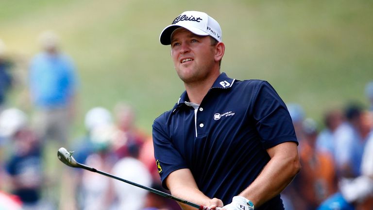 LOUISVILLE, KY - AUGUST 09: Bernd Wiesberger of Austria hits an approach shot on the fourth hole during the third round of the 96th PGA Championship at Val