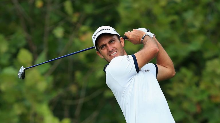 LOUISVILLE, KY - AUGUST 07:  Edoardo Molinari of Italy hits his tee shot on the fourth hole during the first round of the 96th PGA Championship at Valhalla