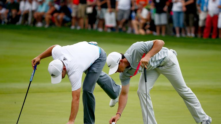 Two-horse race: Garcia and McIlroy were locked in battle throughout the final round