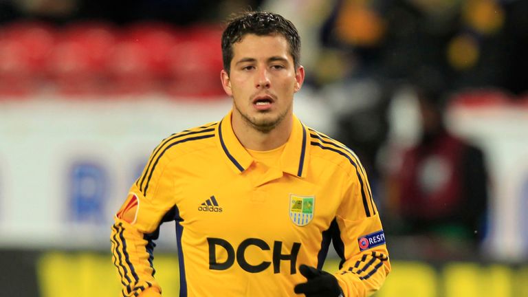 Sebastian Blanco of FC Metalist Kharkiv in action during the UEFA Europa League group stage match between Rosenborg BK and