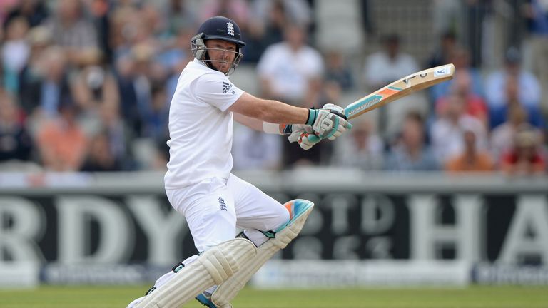 Ian Bell of England bats during day two of the fourth Test against India at Old Trafford