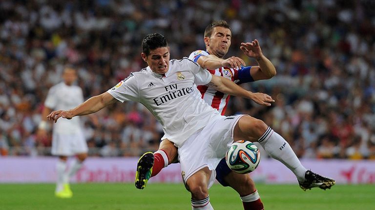 James Rodriguez: On target in Super Cup first leg