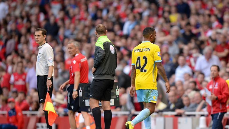 Jason Puncheon: Sent off at Arsenal